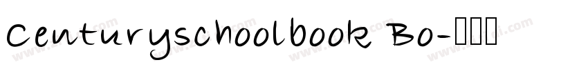 Centuryschoolbook Bo字体转换